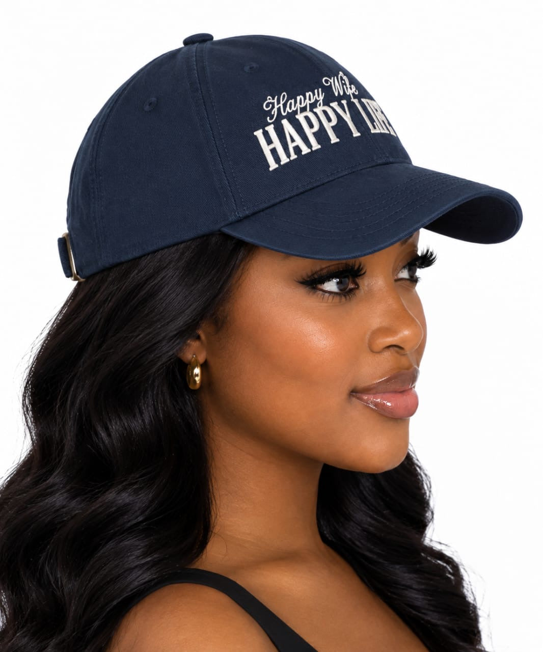 Navy Alana “Happy Wife Happy Life” Hat