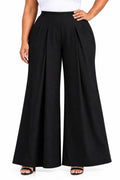 Black Lana Pleated Wide-Leg Pants