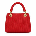 Red Tiffany Woven Tote Bag