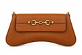 Brown Dahlia Horsebit Shoulder Bag
