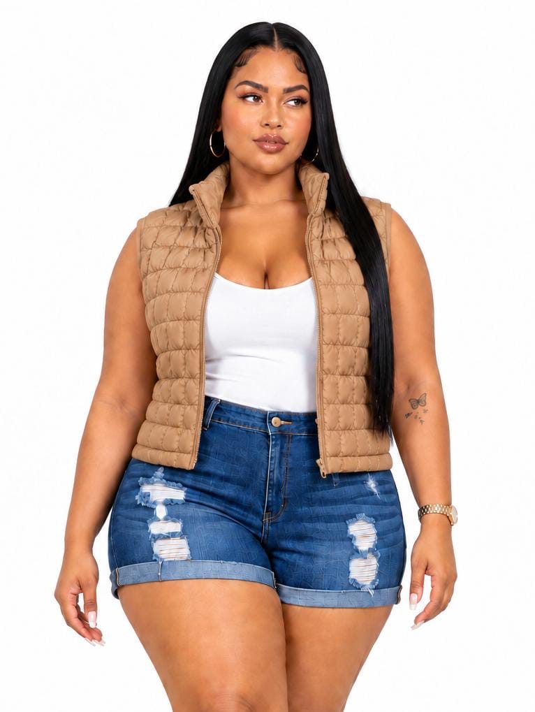 Ashley Brown Plus Size Puffer Vest