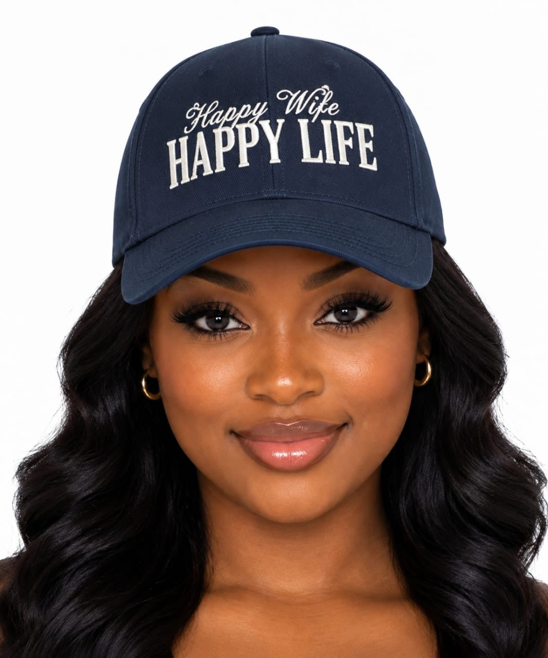 Navy Alana “Happy Wife Happy Life” Hat
