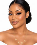 Gold Kayla MAMA Letter Necklace