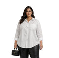 Lauren White Plus Size Button-Down Shirt