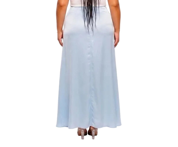 Blue Celeste Plus Size Maxi Skirt