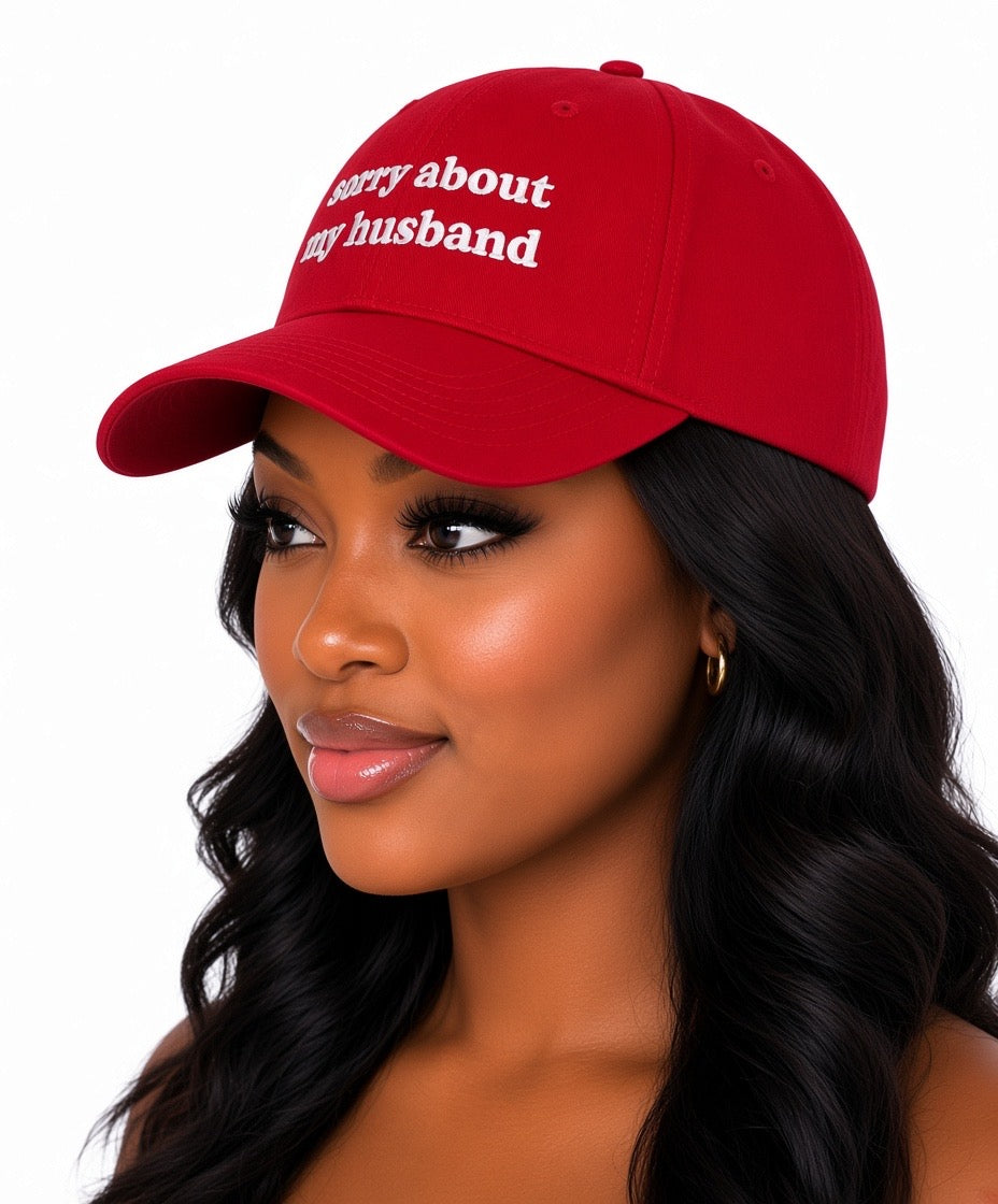 Red Adeline “Sorry About My Husband” Hat