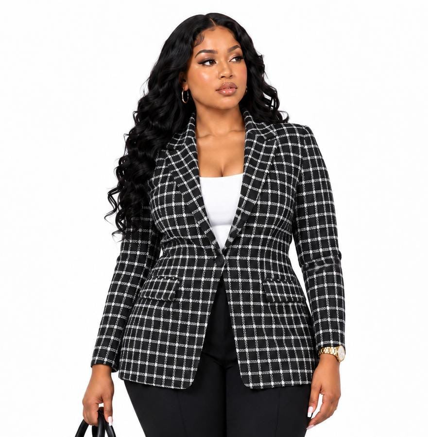Black Grace Checkered Jacket