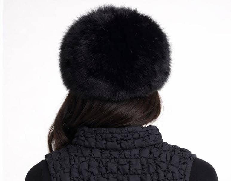 Black Faux Fur Ava Hat