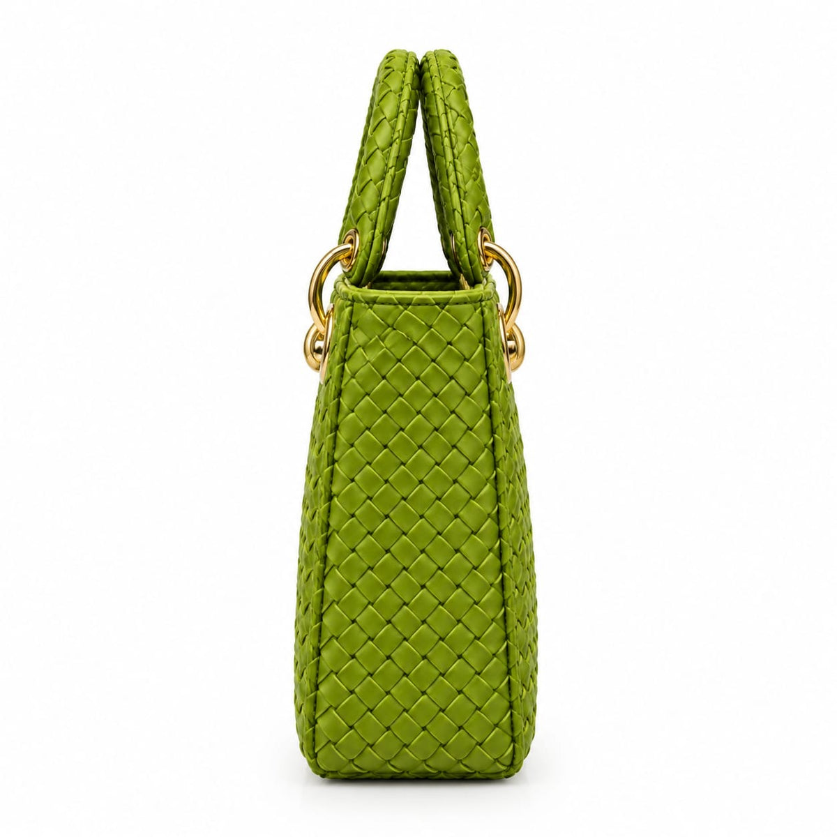 Light Olive Tiffany Woven Tote Bag