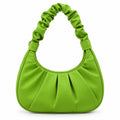 Lime Callie Ruched Hobo Bag