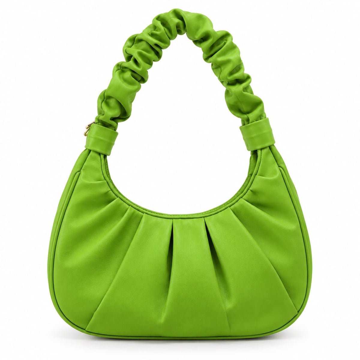 Lime Callie Ruched Hobo Bag