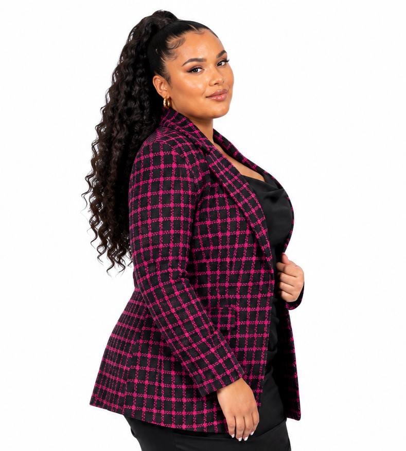 Pink Grace Checkered Jacket&nbsp;