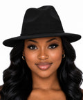 Black Thea Fedora Hat
