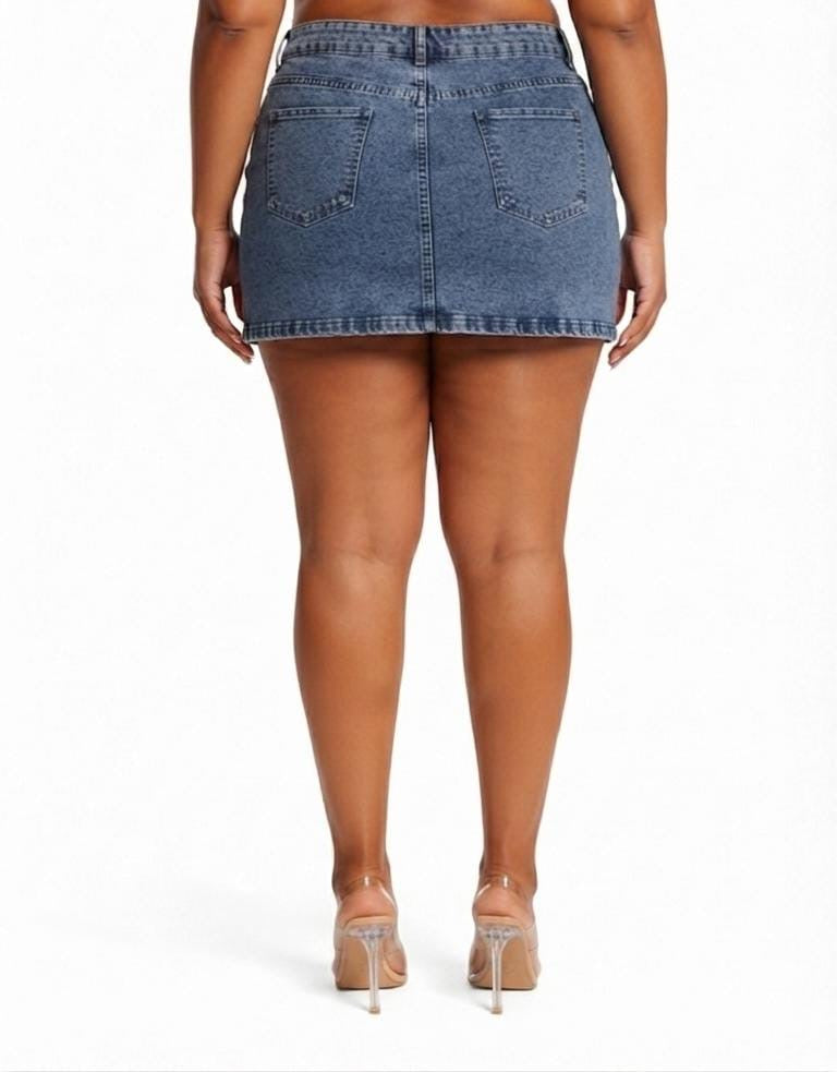 Blue Nola Studded Belted Mini Skort&nbsp;