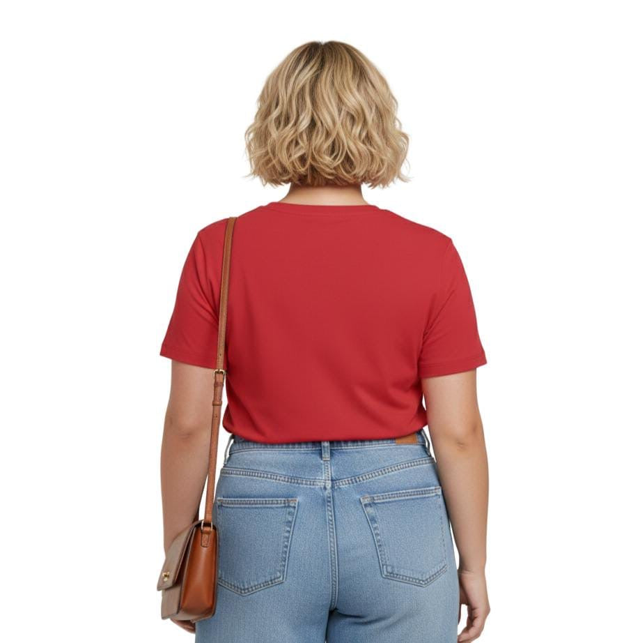 Girls Just Wanna Have Funds Red Short Sleeve Plus Size