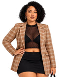 Brown Grace Checkered Jacket&nbsp;