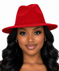 Red Thea Fedora Hat