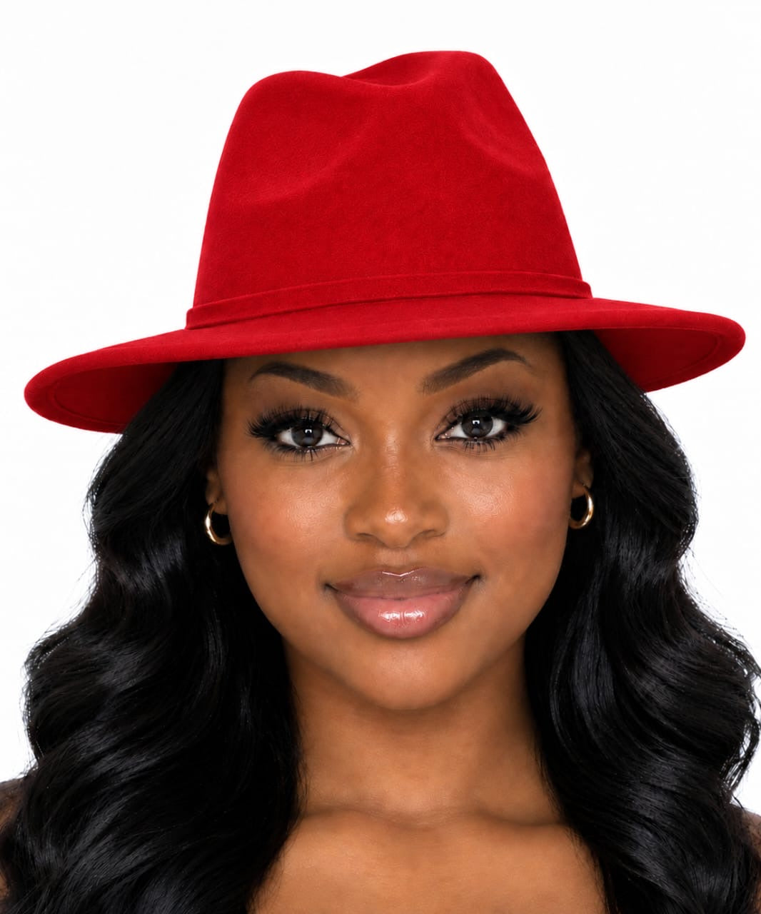 Red Thea Fedora Hat