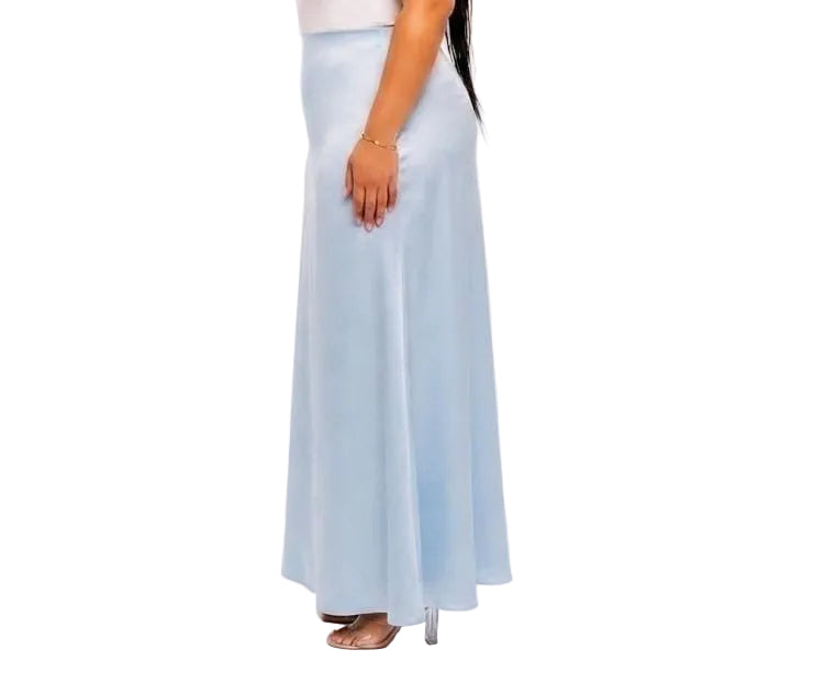 Blue Celeste Plus Size Maxi Skirt