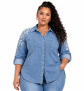 Blue Kate Embroidered Denim Shirt
