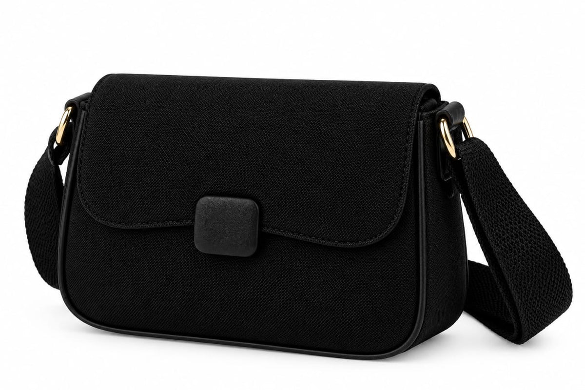Black Vera Flap Crossbody Bag Black Vera Flap Crossbody Bag
