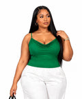 Green Kelsey Plus Size Cowl Neck Top
