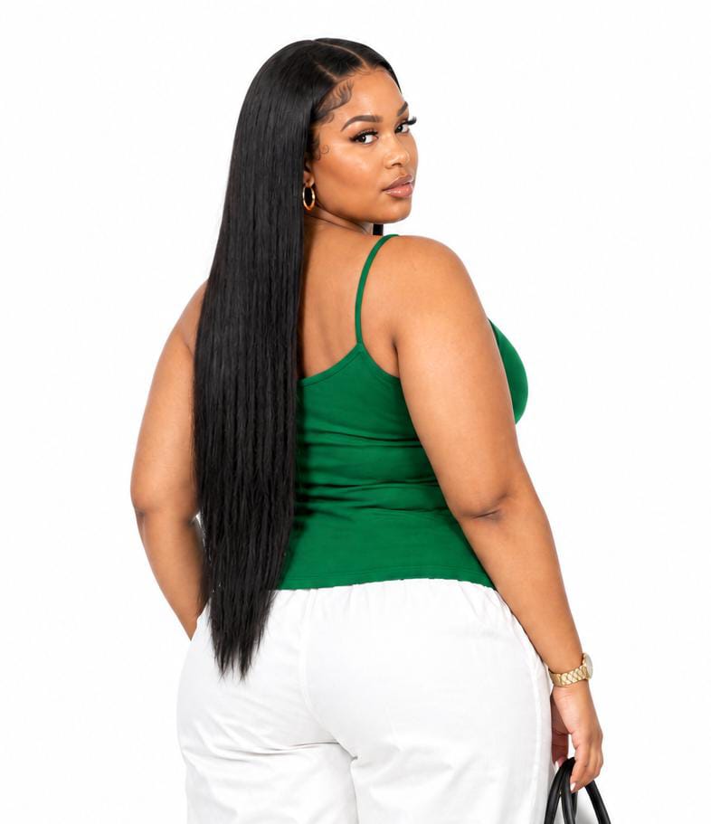 Green Kelsey Plus Size Cowl Neck Top