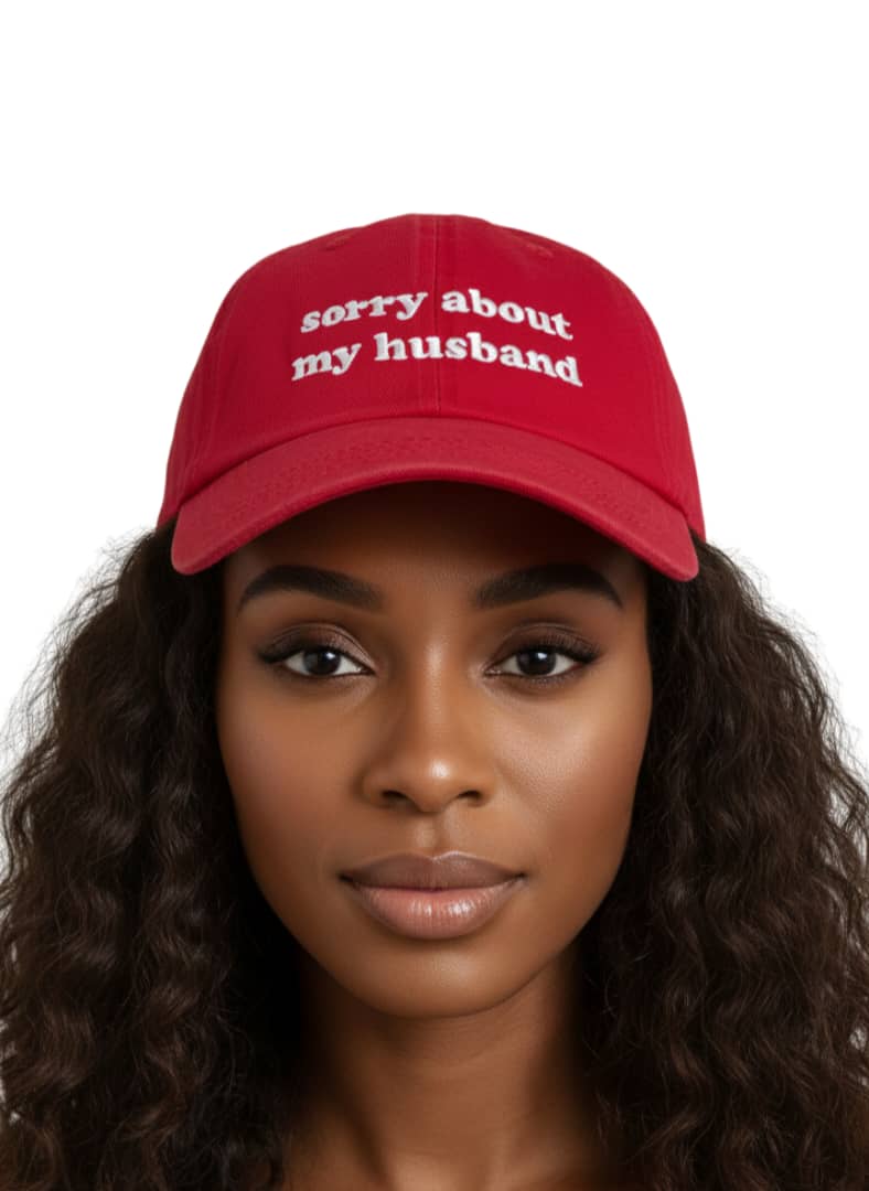 Red Sasha "Sorry About My Husband" Hat