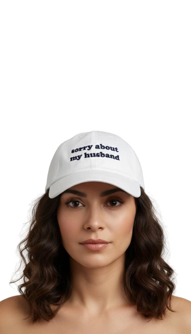 White Sasha "Sorry About My Husband" Hat