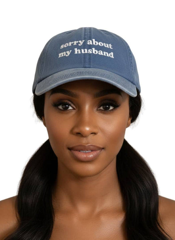 Blue Sasha "Sorry About My Husband" Hat
