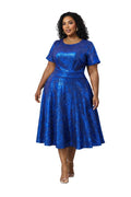 Sandy Royal Blue Sequin Flare Dress