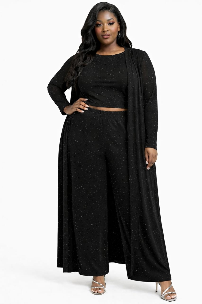 Black Sparkle Jade 3-Piece Set