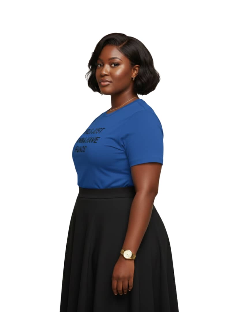 Girls Just Wanna Have Funds Royal blue Short Sleeve Plus Size Graphic Tee