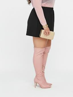 Black Nadia Plus Size Skort Mini