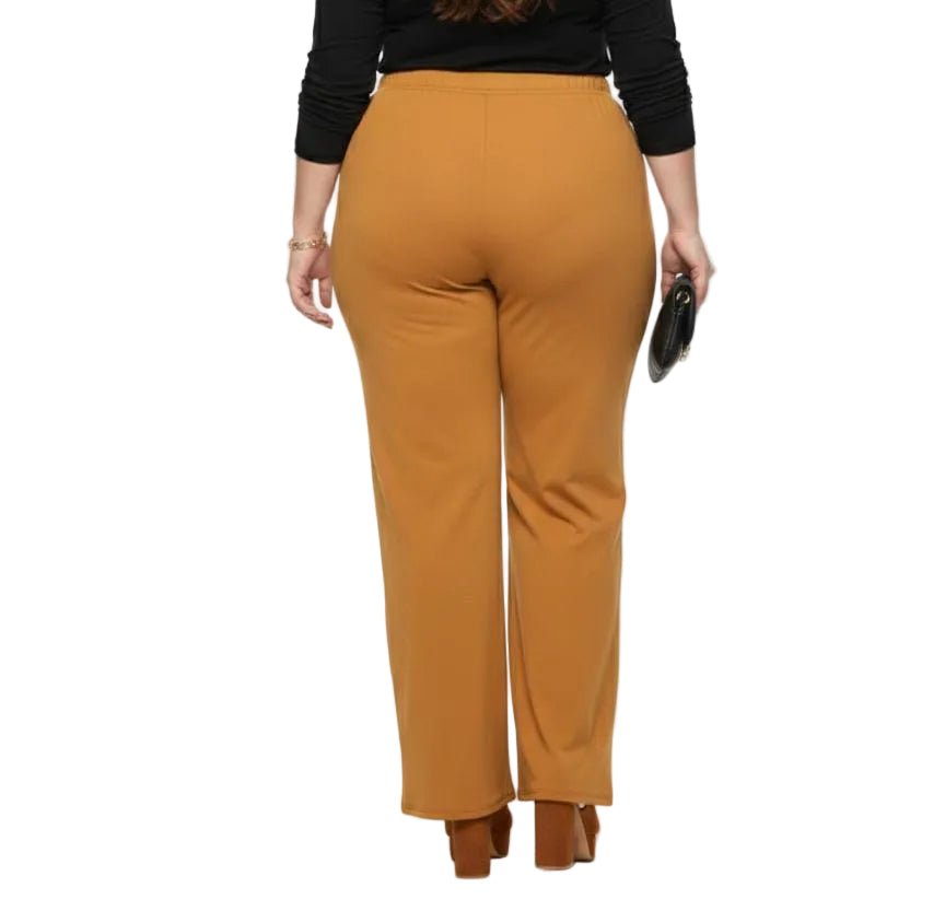 Mustard Yellow Nala Plus Size Palazzo Pants