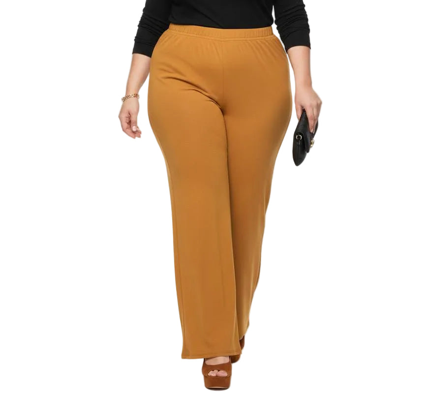Mustard Yellow Nala Plus Size Palazzo Pants