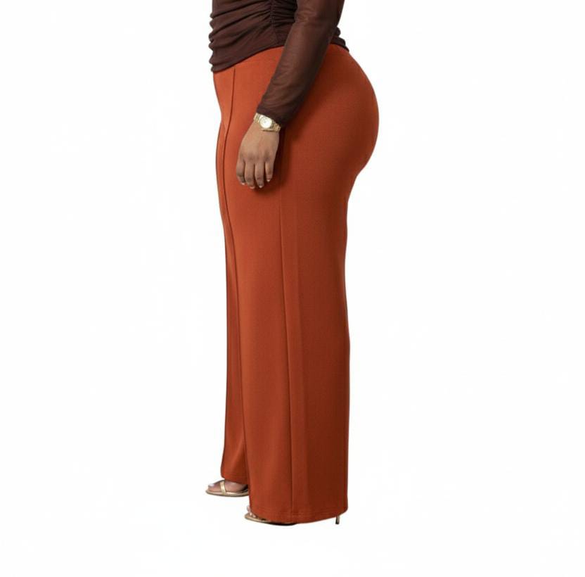Rust Orange Nala Plus Size Palazzo Pants