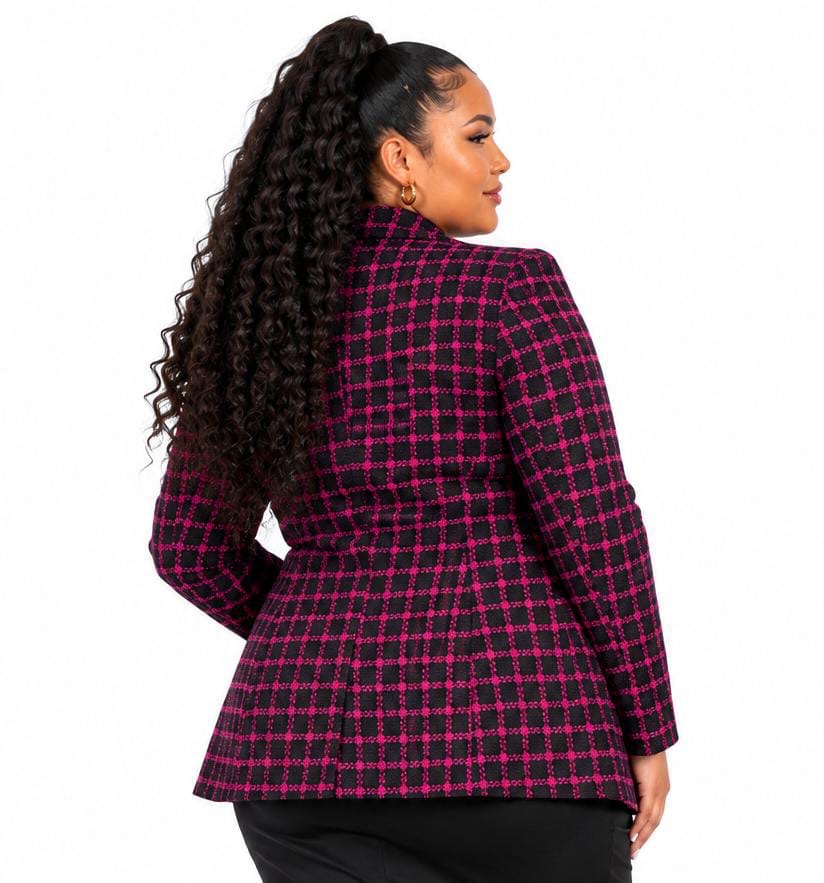 Pink Grace Checkered Jacket&nbsp;