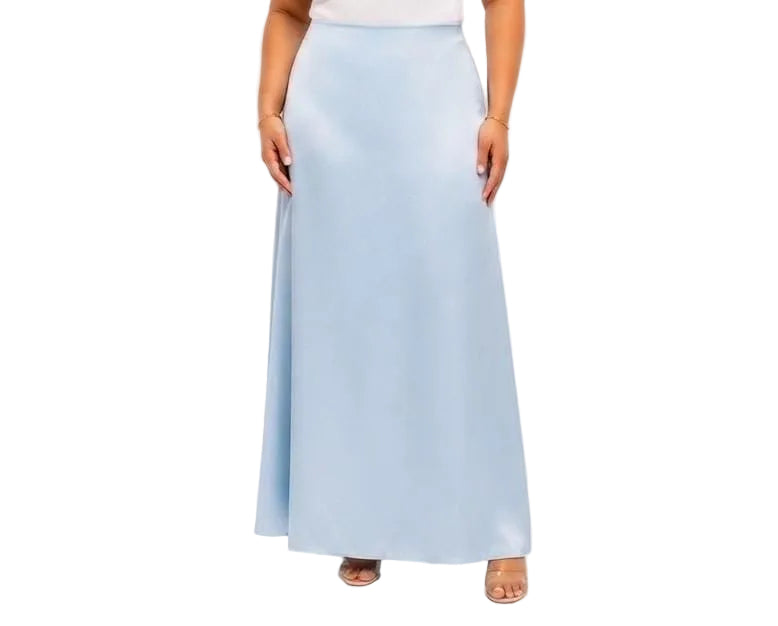 Blue Celeste Plus Size Maxi Skirt