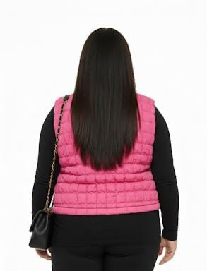 Ashley Pink Plus Size Puffer Vest