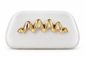 grey Cindy Gold Wave Clutch