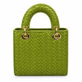 Light Olive Tiffany Woven Tote Bag