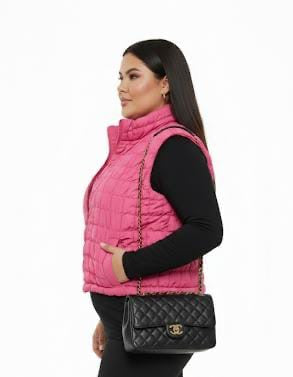 Ashley Pink Plus Size Puffer Vest