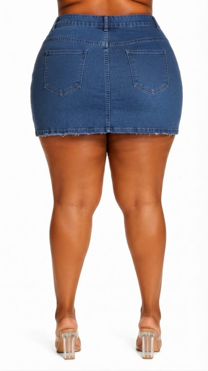 Blue Nola Studded Belted Mini Skort&nbsp;
