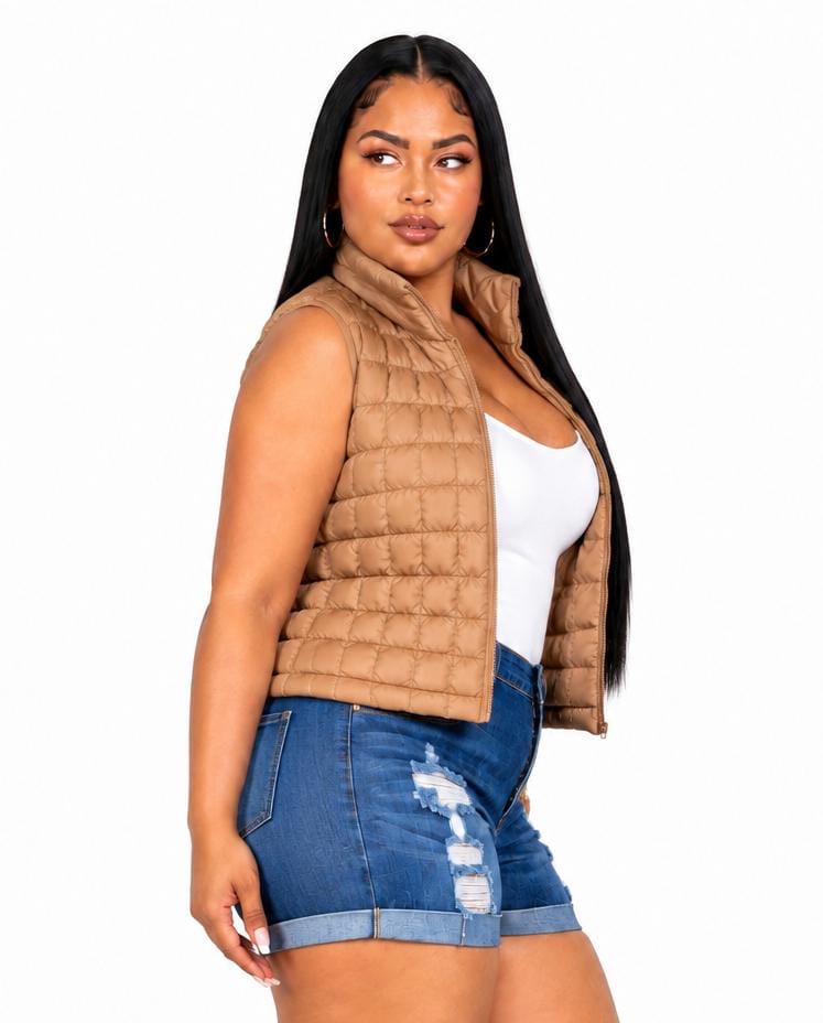 Ashley Brown Plus Size Puffer Vest