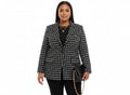 Black White Check Lila Plus Size Blazer