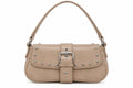 Taupe Harper Studded Shoulder Bag