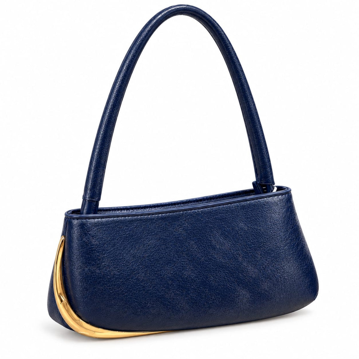 Navy Blair Gold Accent Shoulder Bag