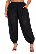 Black Willow Lace Harem Pants