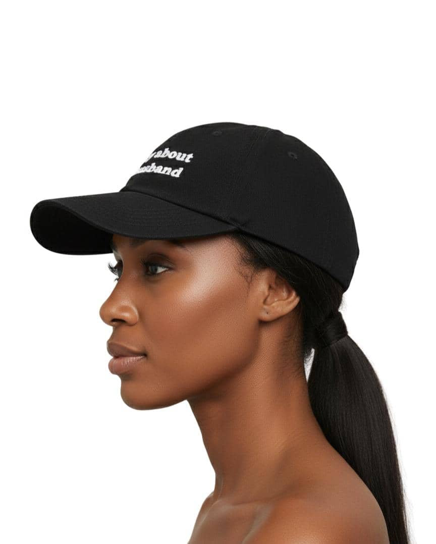 Black Sasha “sorry about my husband” Hat